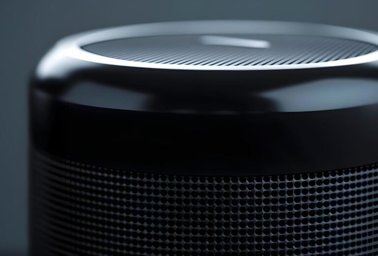 Closeup smart voice assistant min